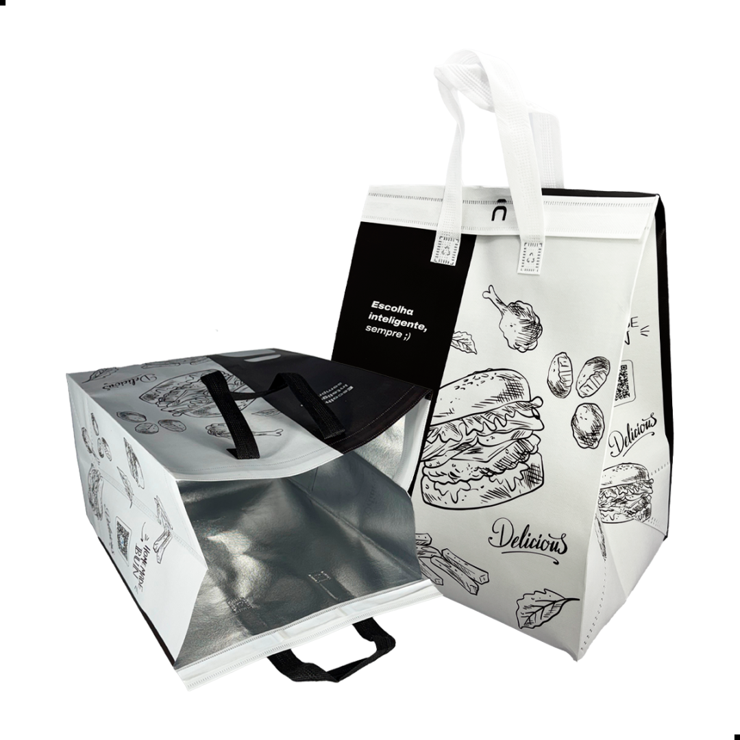 Sacola térmica Neobag Essential Burguer White 24x30x16 cm - foto principal