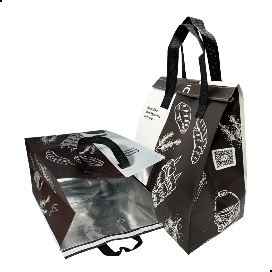 Sacola térmica Neobag Essential Espetinho Black 24x30x16 cm - foto principal