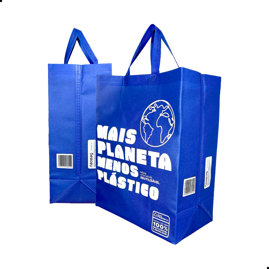 Sacola Neobag TNT Ecológica Azul 33x42x18 cm - foto principal