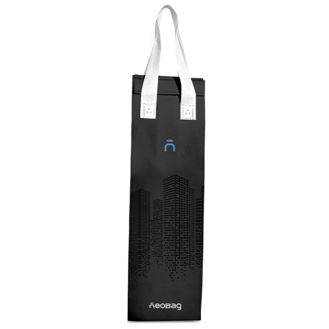 Sacola térmica Neobag Prestige Black City 12x40x8,5 cm