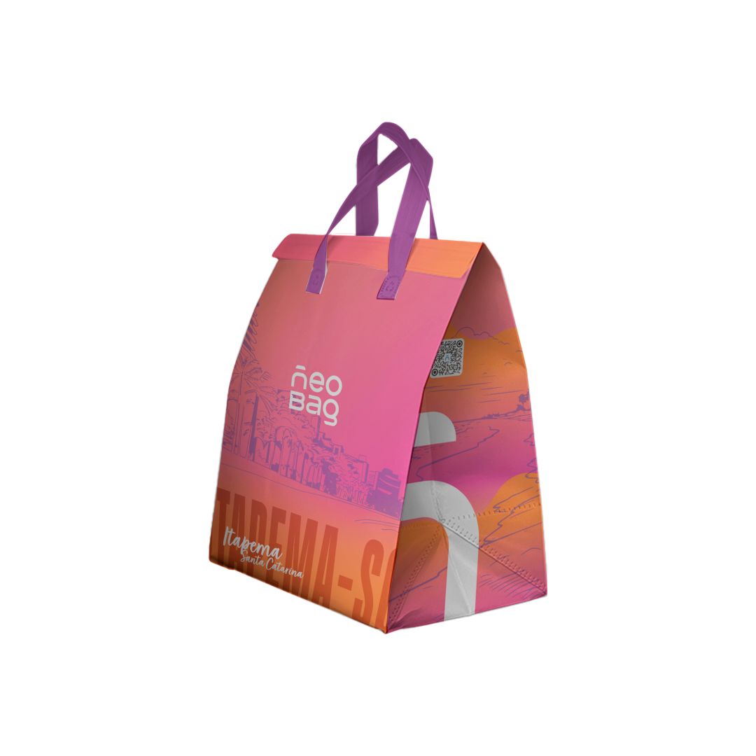 Sacola térmica Neobag Vibes SC Itapema Grande 30x42x22 cm